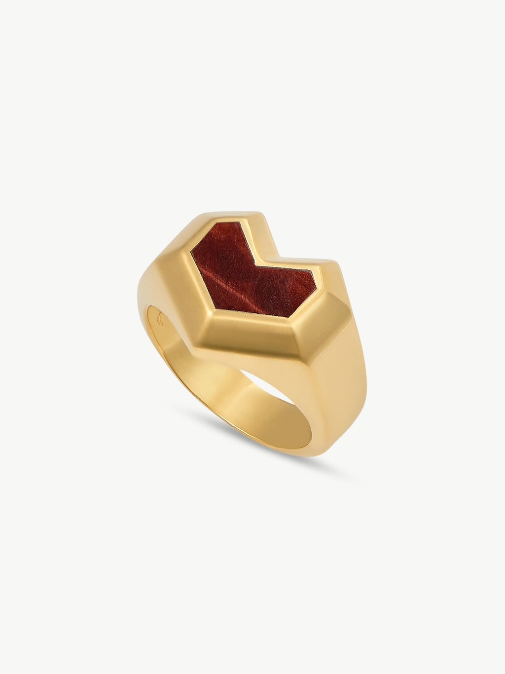 Gold Vermeil Tiger eye ring - Daryl | No More Nobody
